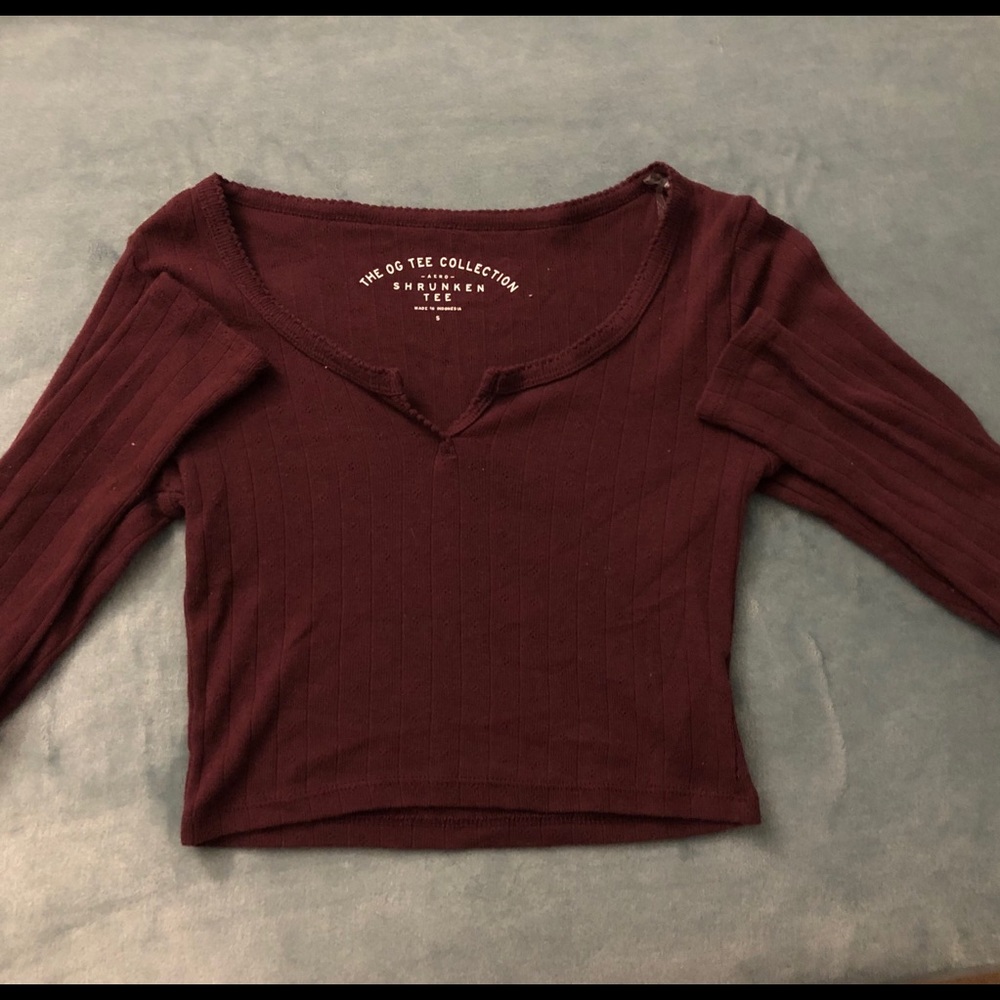 Long sleeve cropped shirt